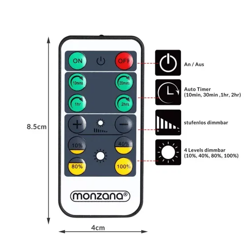 LED wall light Svetloba white with remote control
