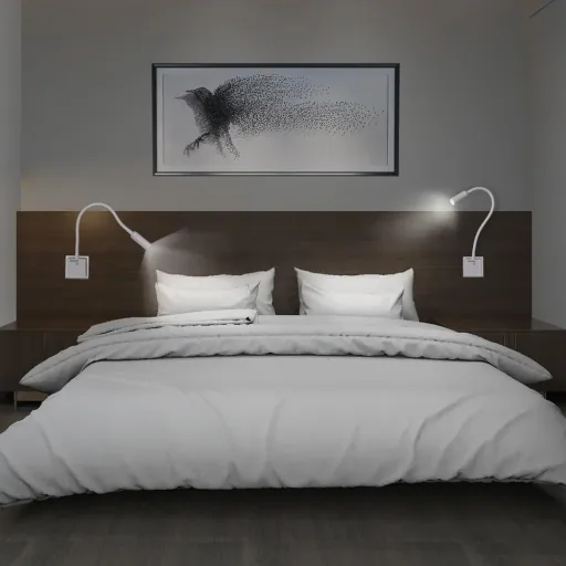 LED wall light Svetloba white with remote control