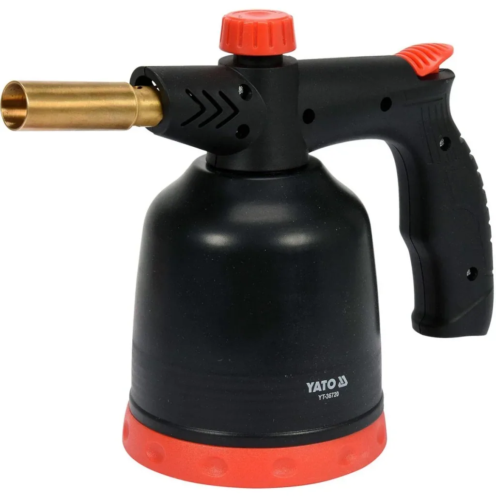 Soldering torch / gas burner - 360° rotatable - piezo ignition