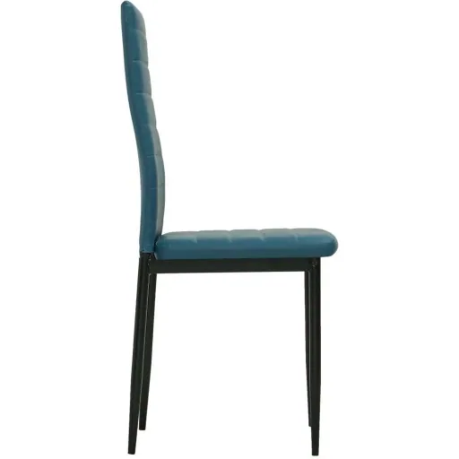 Dining chairs 2-seater faux leather ocean blue