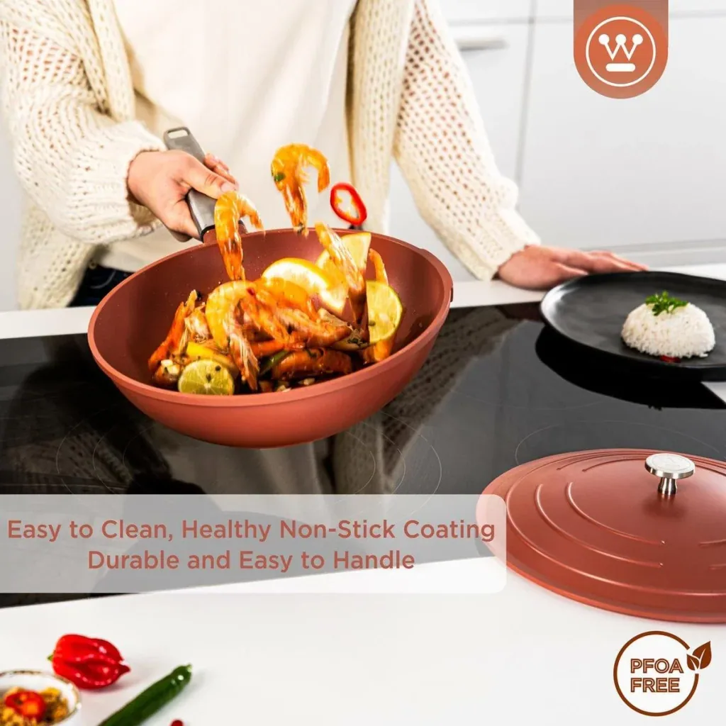 Performance Series Wok Pan - Wok with Lid - 28 cm - Orange