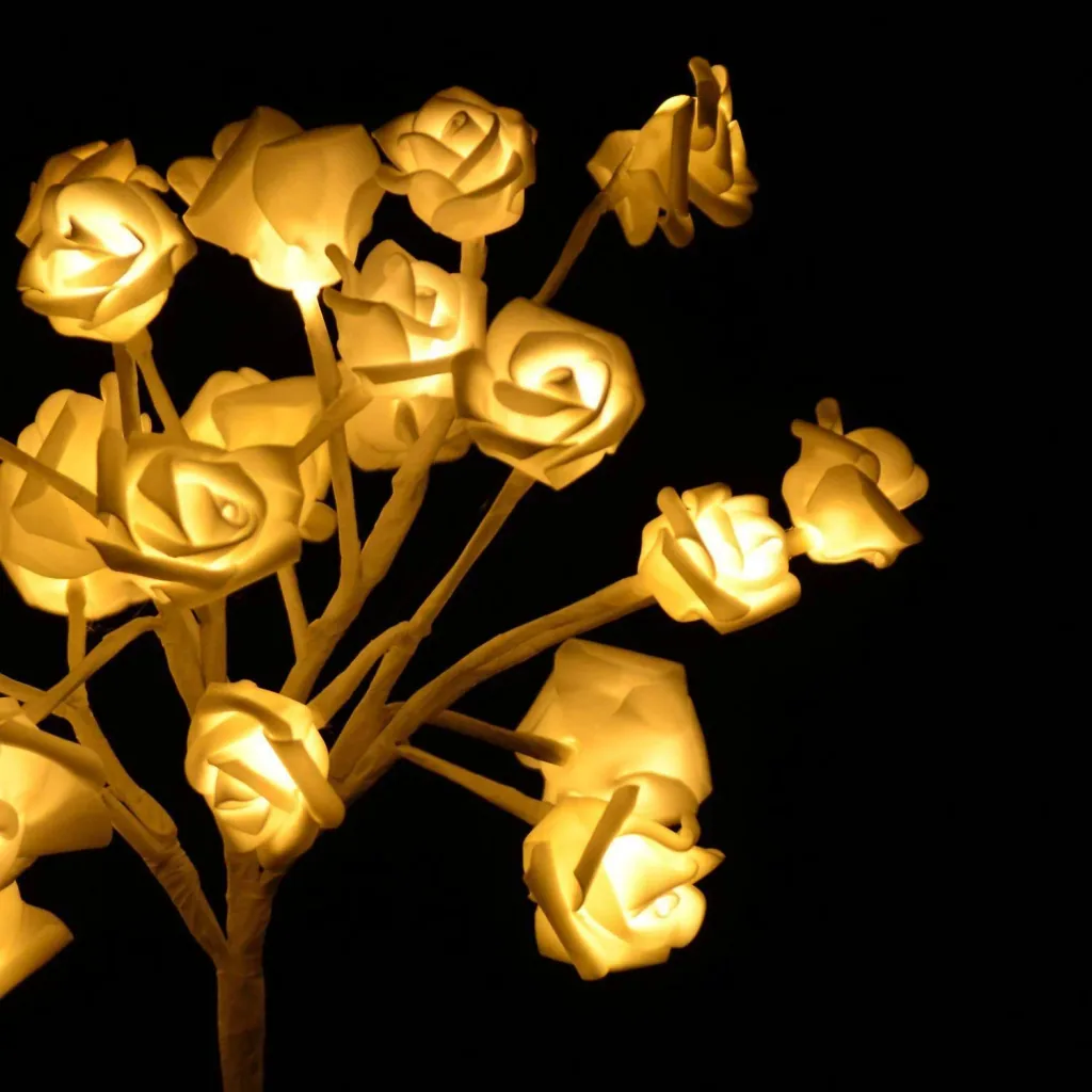 LED blossom tree rose blossom light tree light branch 40 cm