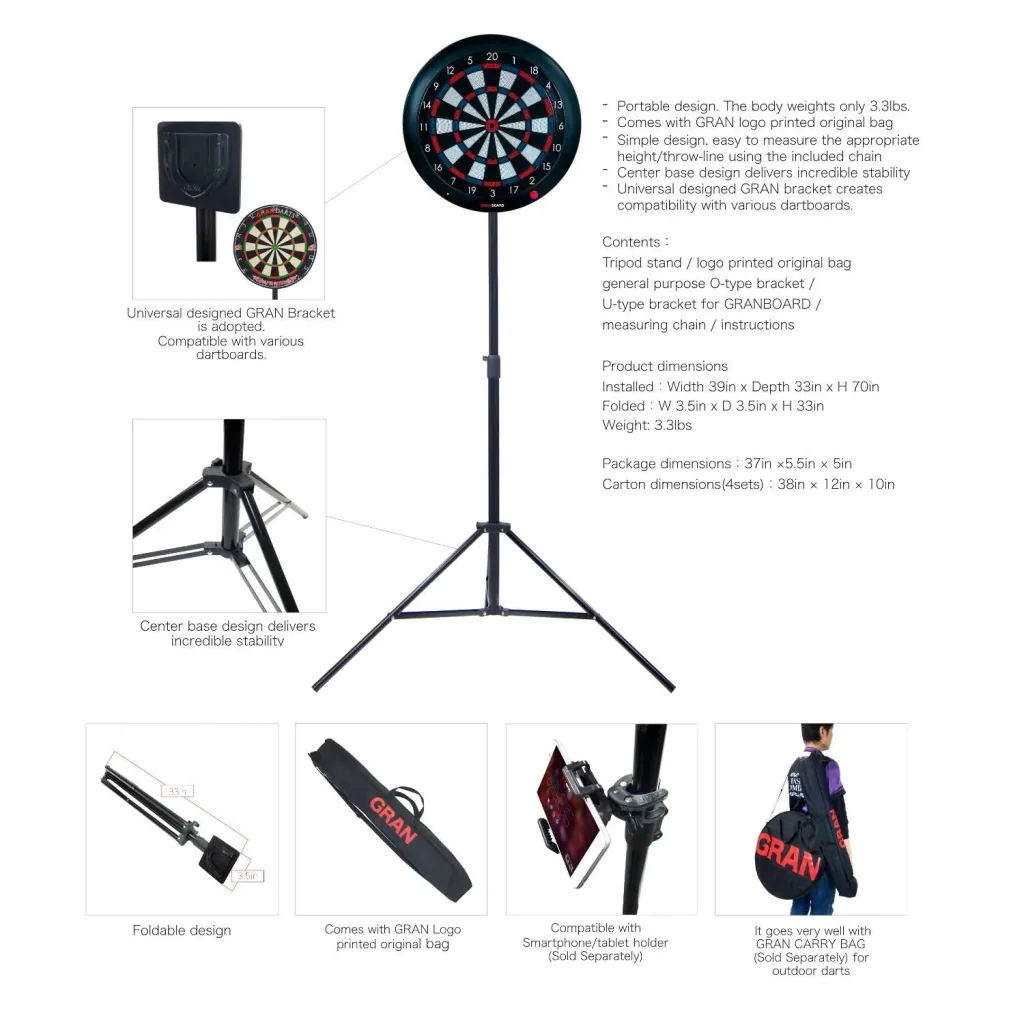 Tripod dartboard stand
