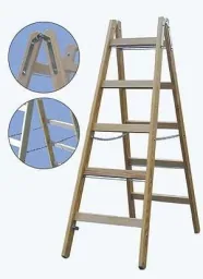 Rungs double ladder 2 x 7 wood