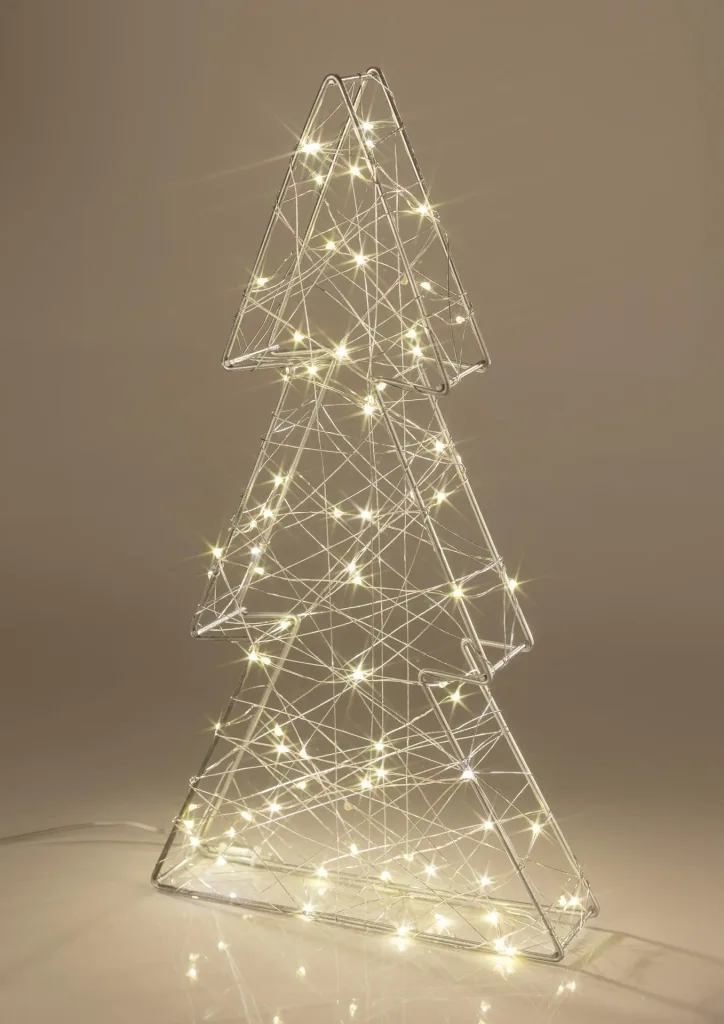 LED Silberdraht Tannenbaum 40 cm