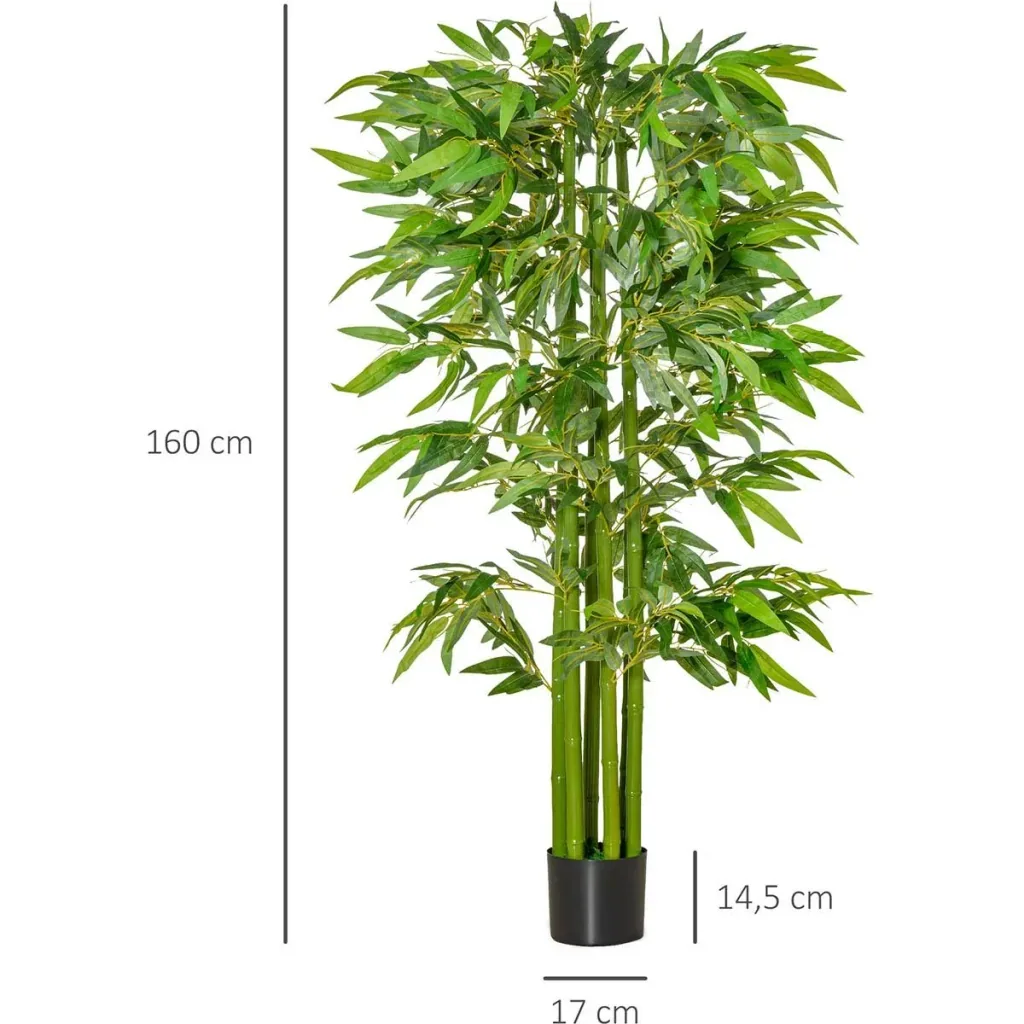 artificial plants large 160 cm bamboo artificial plant houseplant office plant plastic pot for indoor and outdoor