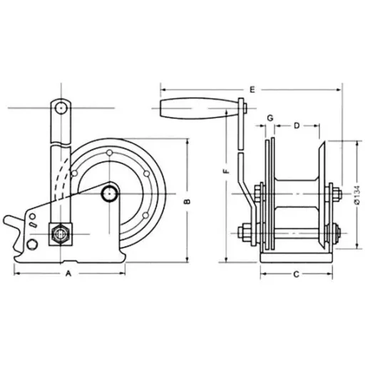 Handwinde - Max. 420 kg - Extra stark