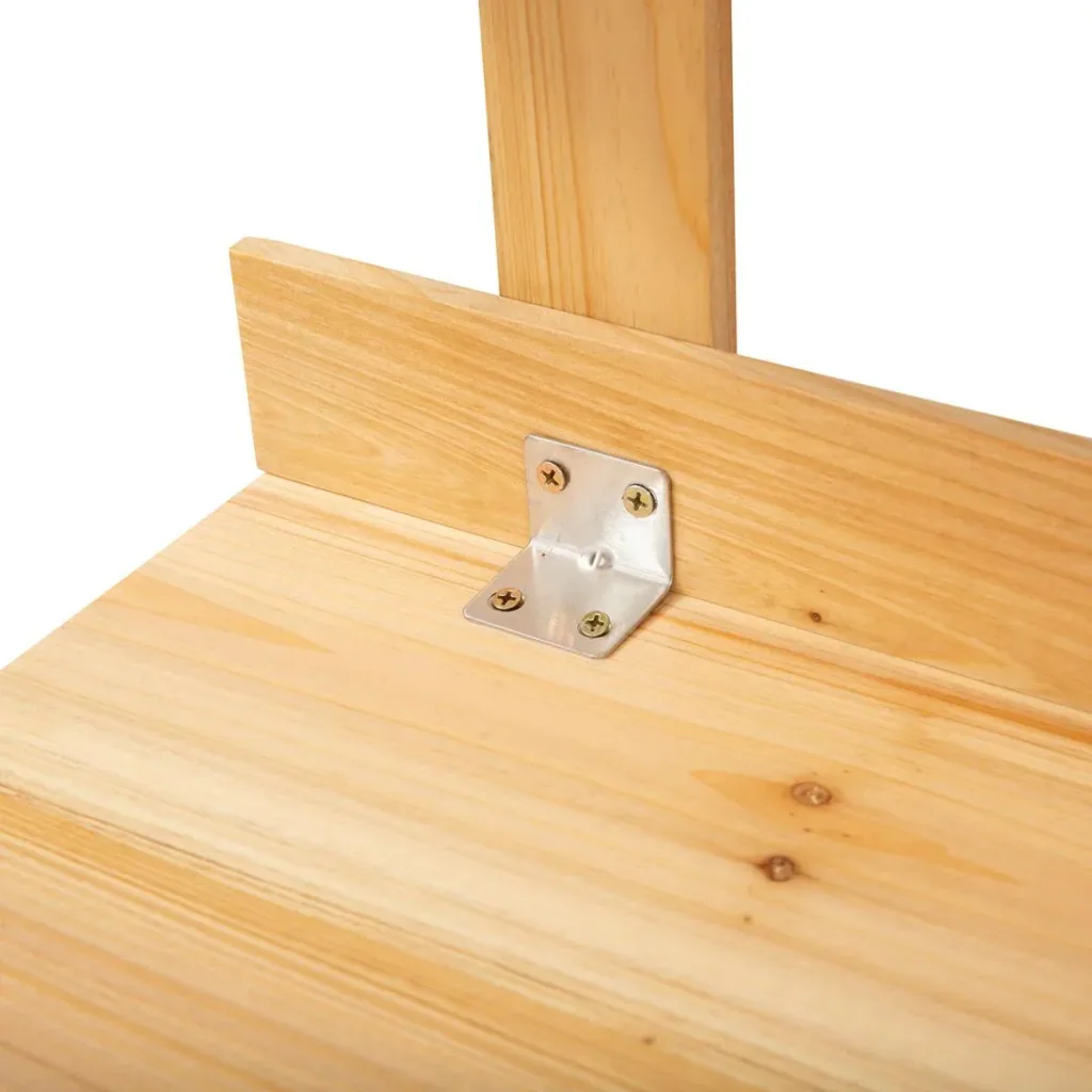 Gardening table with natural shelf