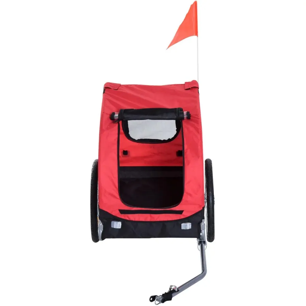 Bicycle trailer for dogs red/black