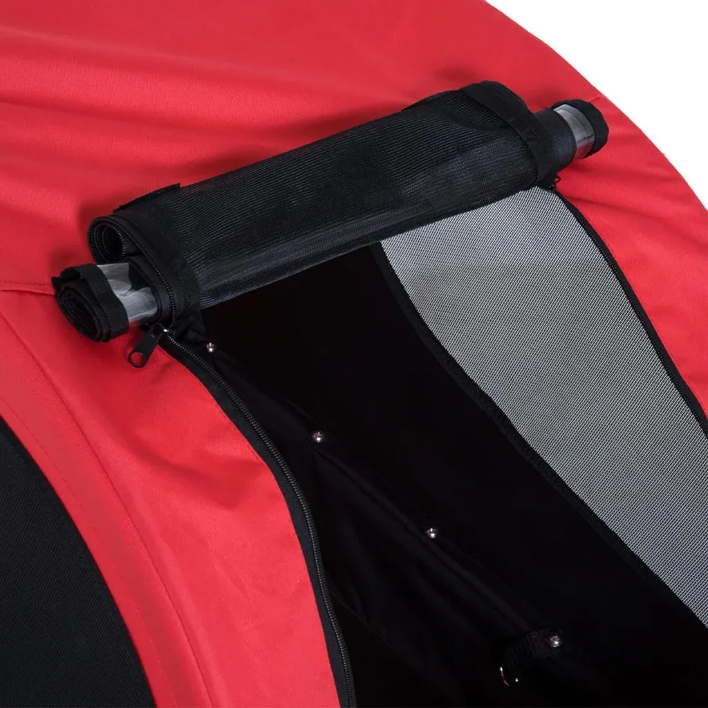 Bicycle trailer for dogs red/black