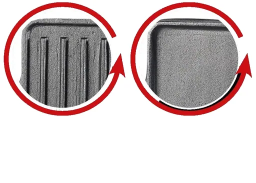 2-in-1 reversible cast iron grill plate