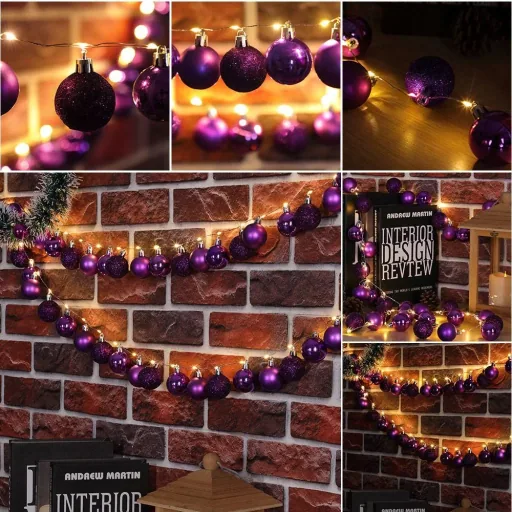 Christmas lights 40-LED - purple - 2m