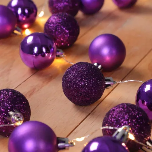 Christmas lights 40-LED - purple - 2m