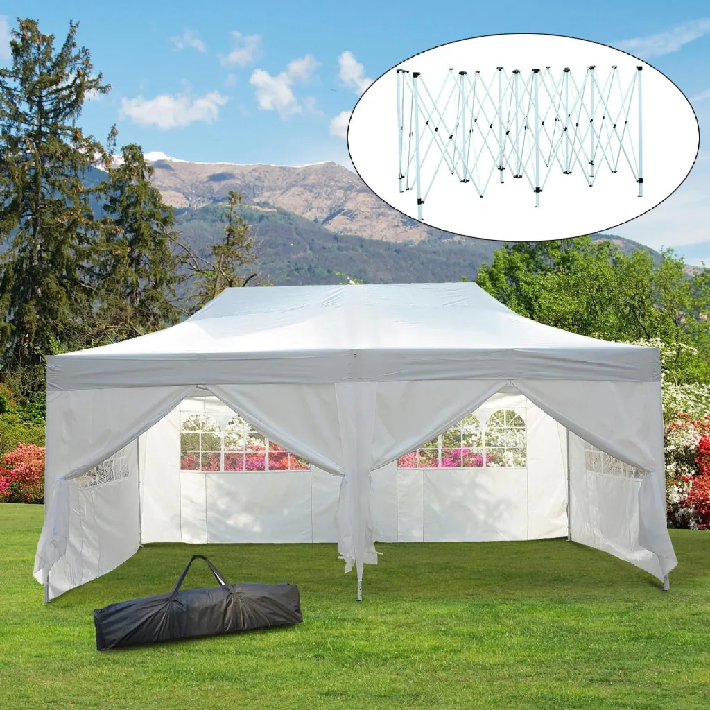 Garden tent with side walls