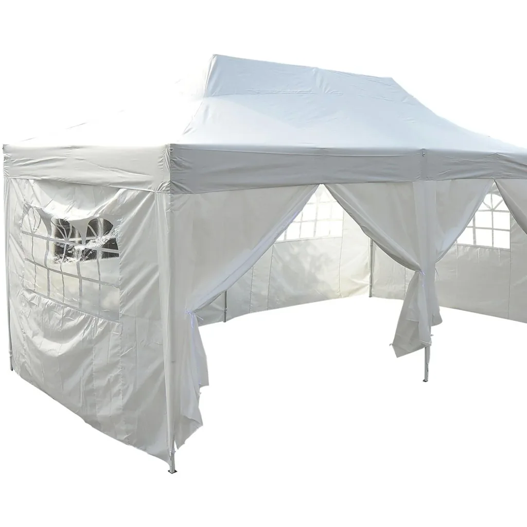 Garden tent with side walls