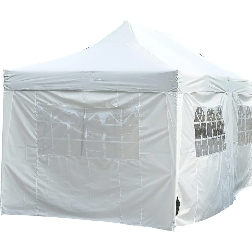 Garden tent with side walls