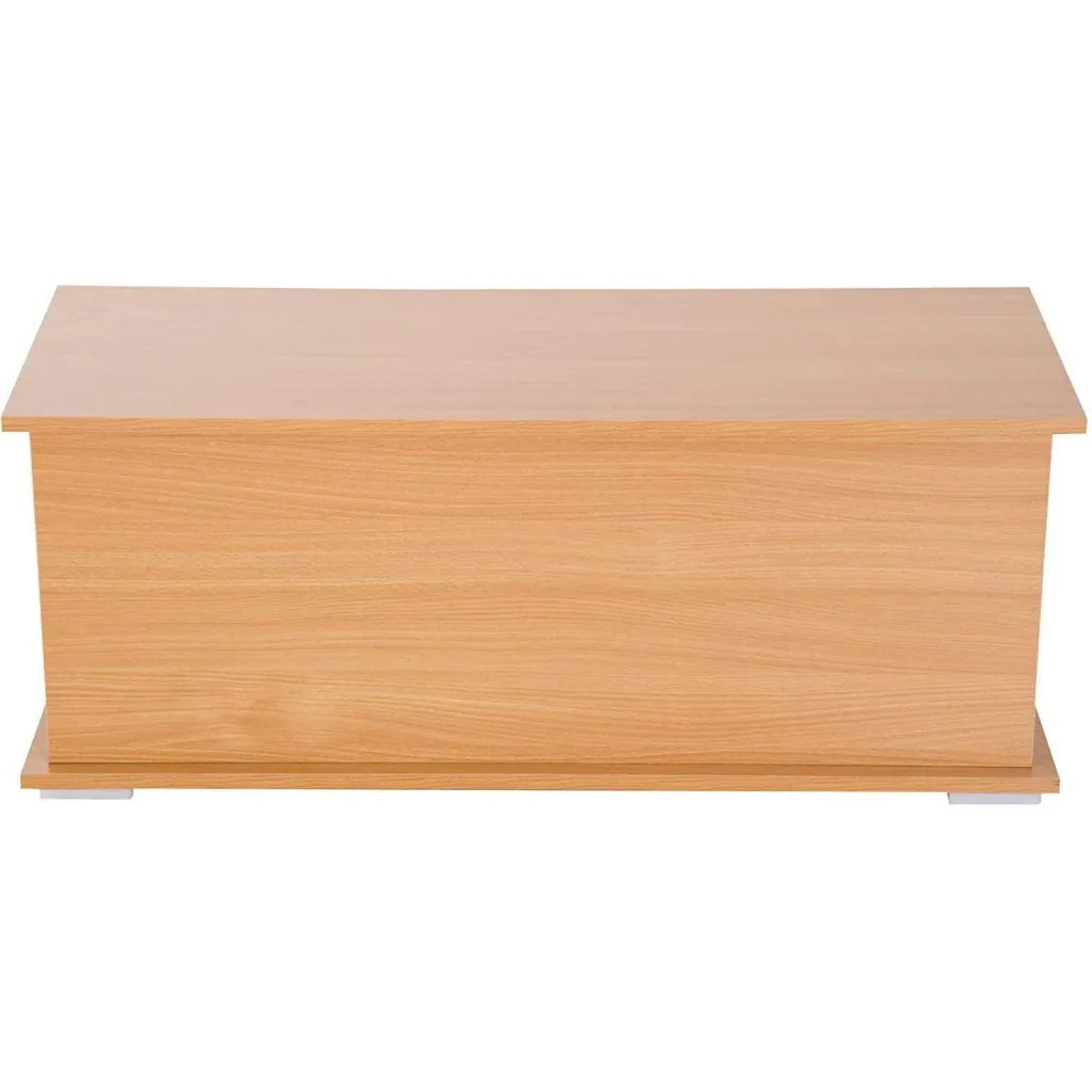 Chest storage box wooden box with folding lid beech