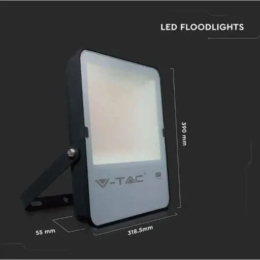 VT-162 LED Floodlight - 150 W - 20500 Lm - 6500K - Black - Extra Efficient