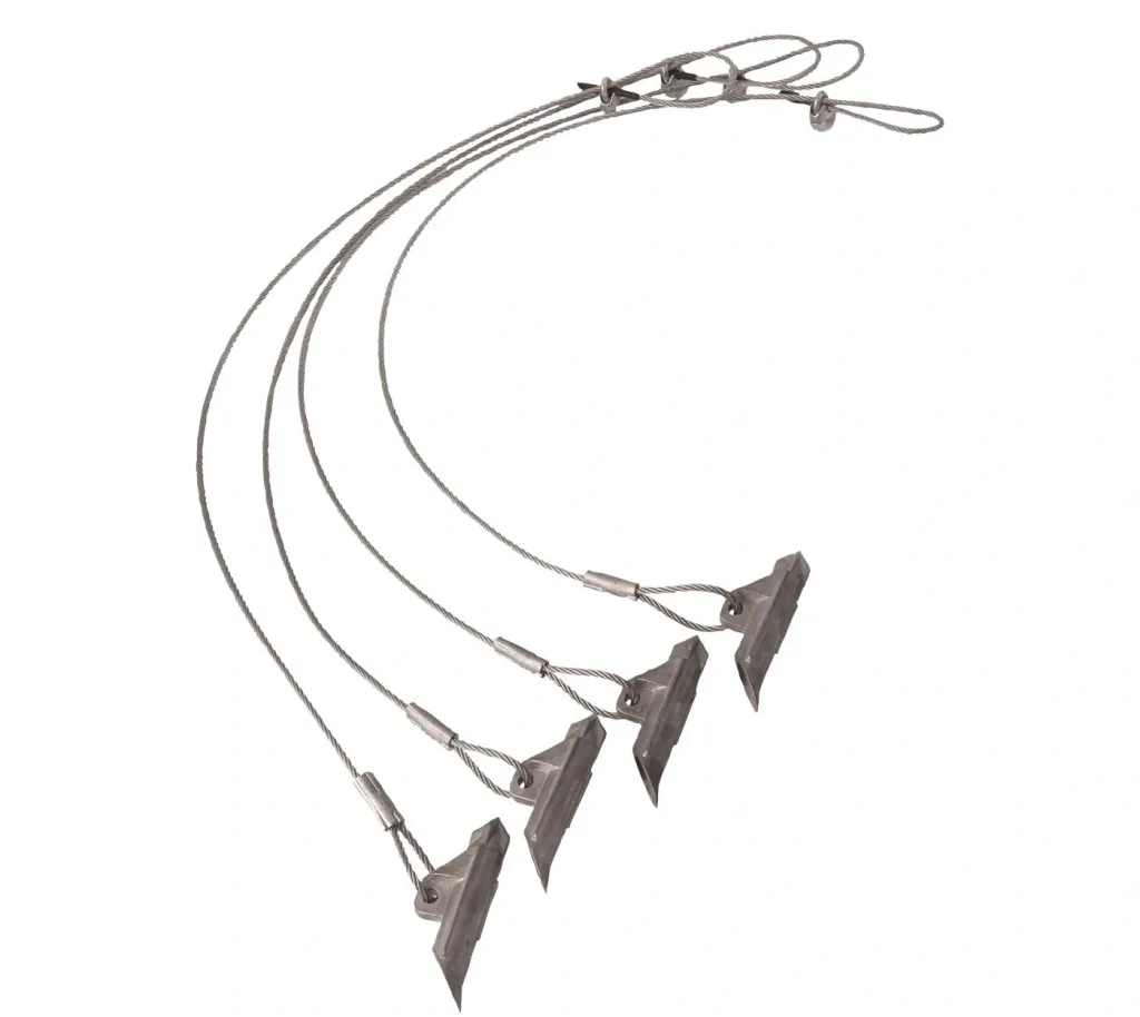 Ground Anchor Set 107 cm 4 Pieces Silver – Extra Long Storm Anchors for Tent & Pavilion