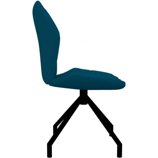 Dining room chairs 2-seater faux leather blue