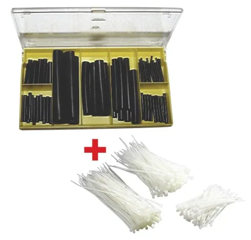 Heat shrink tubing box assortment - black