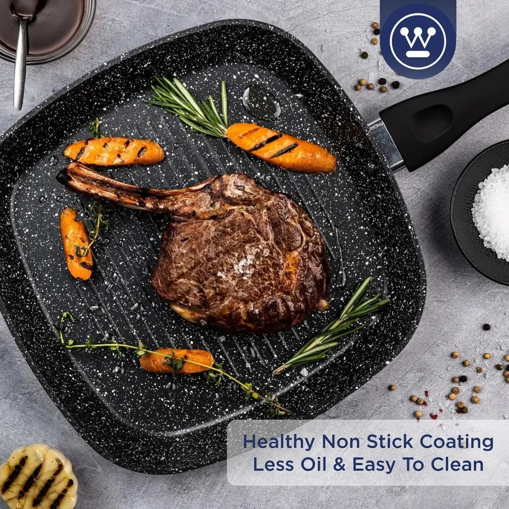 Induction grill pan - Ø28 cm - Black marble
