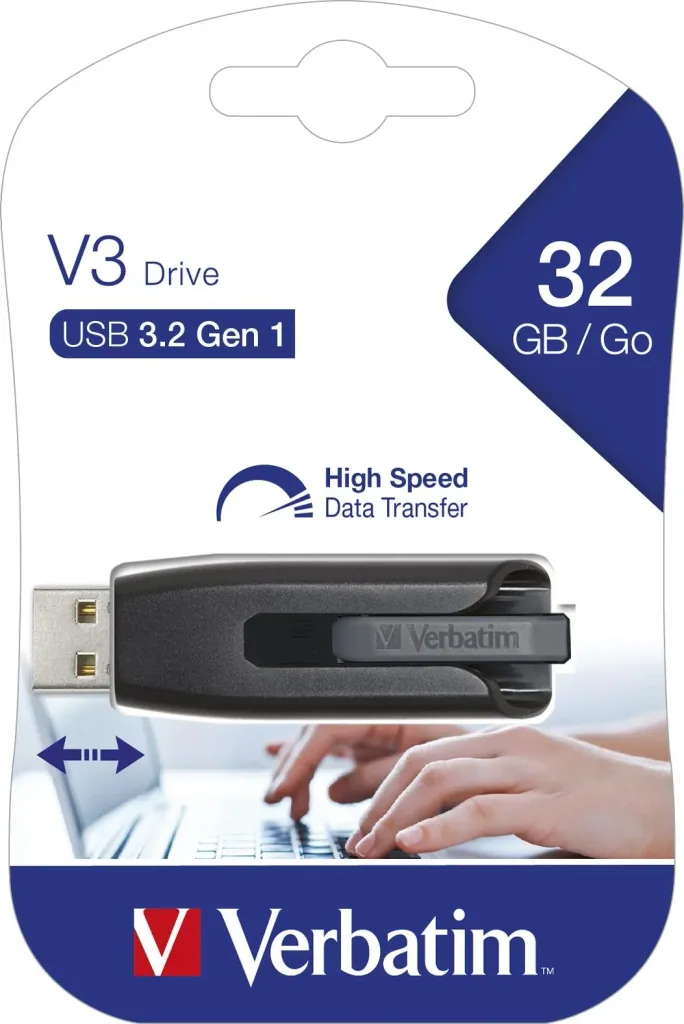 32 GB USB 3.2 GEN1 Speicherstick, V3 Store n Go in grau