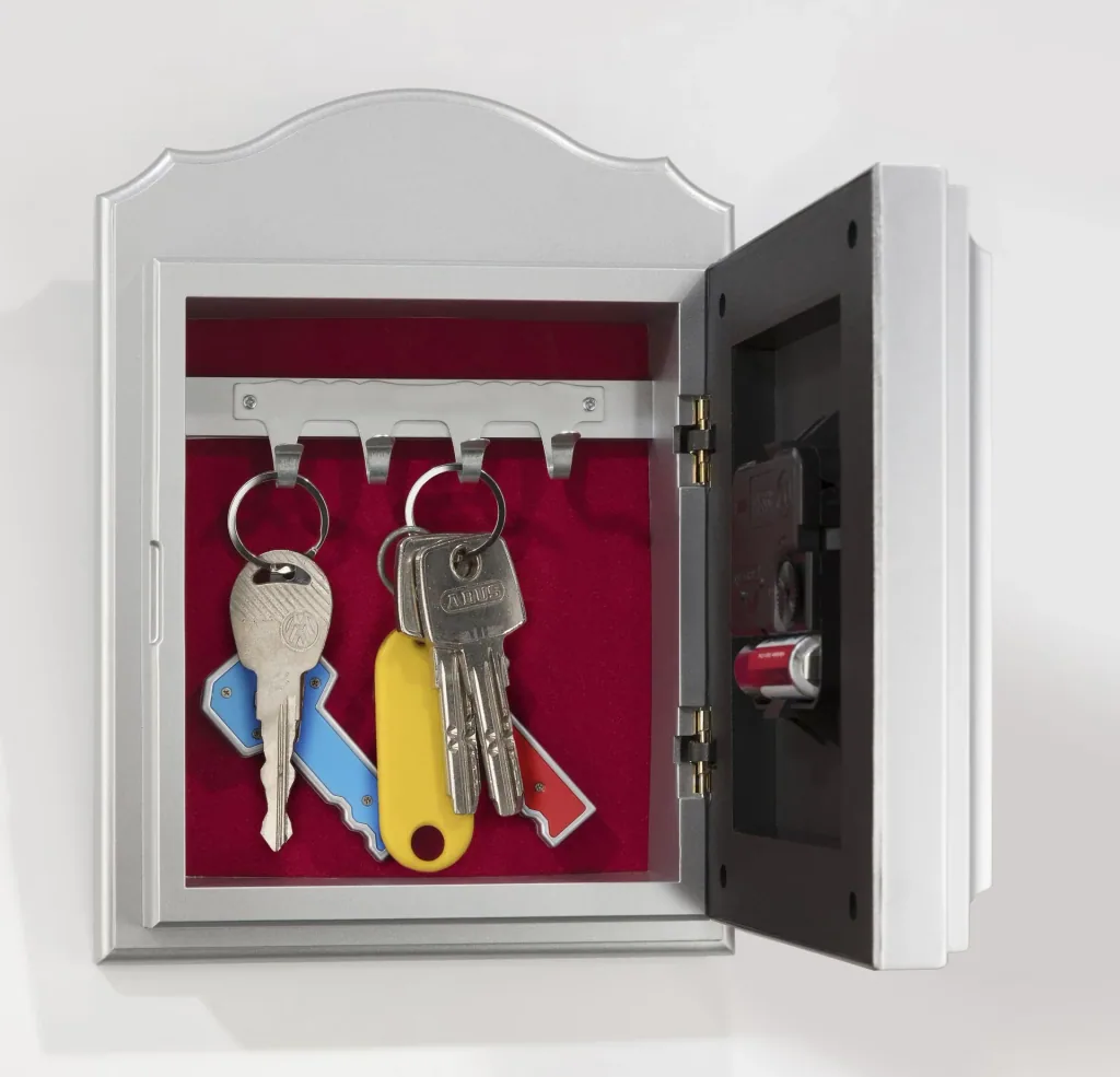 Clock with key box
