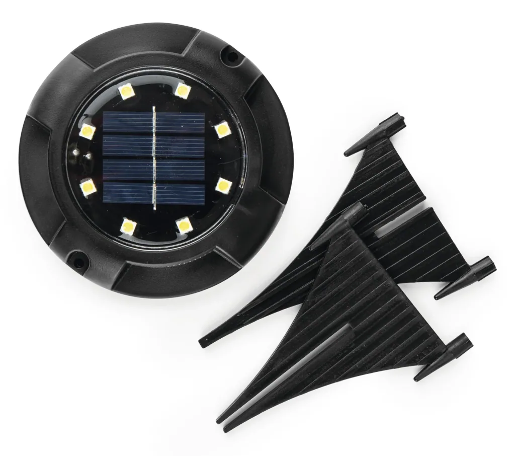 Set of 4 solar floor lights with twilight sensor
