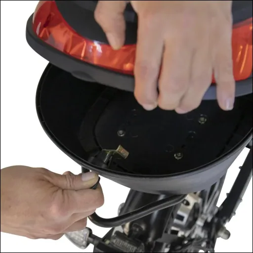 E-Scooter "Revoluzzer" Safety Plus 45 km/h including indicators, luggage case and lithium battery, black