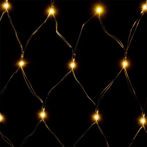 Net light chain warm white 100 LED 120x120cm