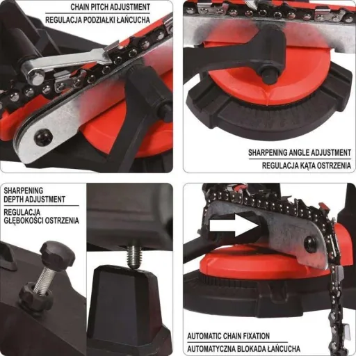 Petrol chainsaw with chainsaw sharpener - 1250W - 35 cm blade length