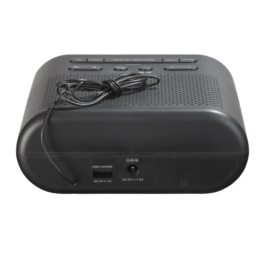 DAB+ radio alarm clock with USB port