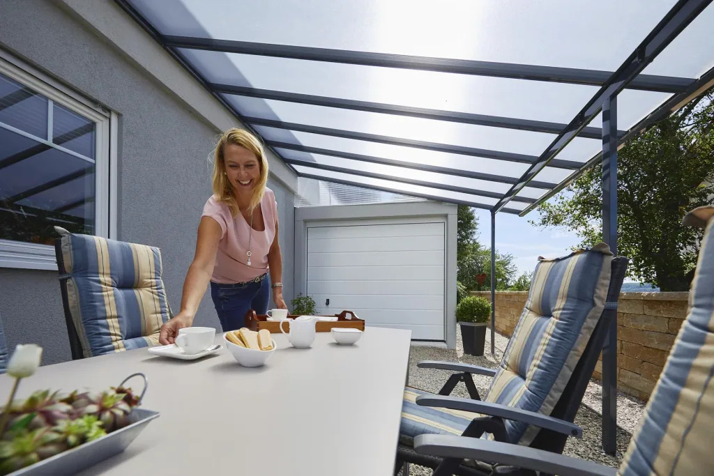 Patio roof kit, color anthracite, 4260 x 4060 mm