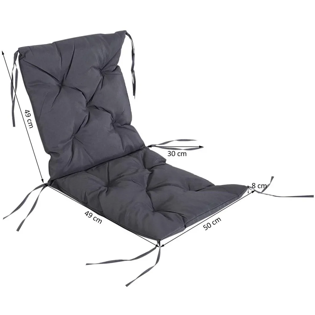 Cushion 2 x low-back upholstery chair cushion cushion grey