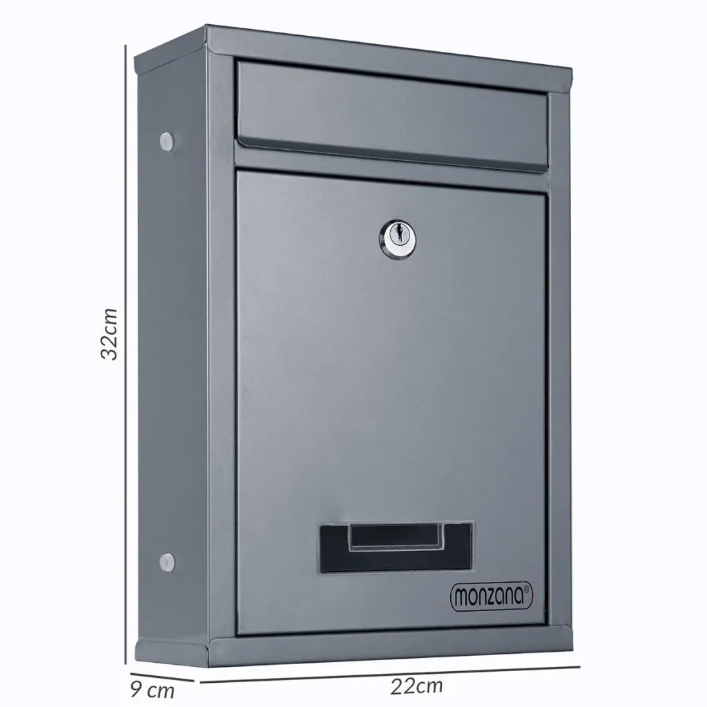 Silver mailbox 32x22x9cm