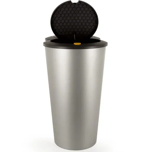 Double bin Small 2 x 25L for separate waste - plastic silver