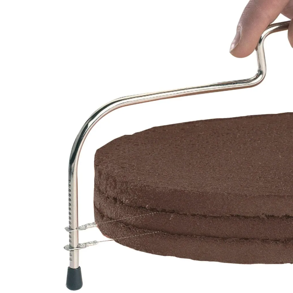 Cake base divider Simplex-Duo with two serrated cutting wires