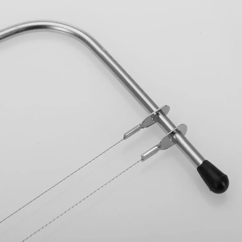 Cake base divider Simplex-Duo with two serrated cutting wires
