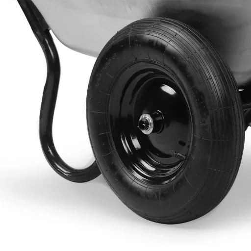 Wheelbarrow 2-wheel galvanized 150kg with pneumatic tires