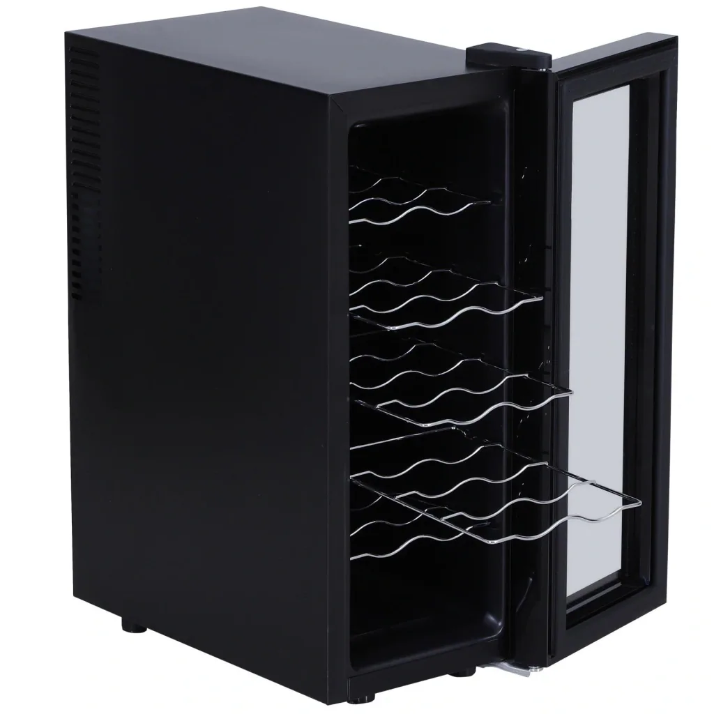 Wine refrigerator with 5 compartments