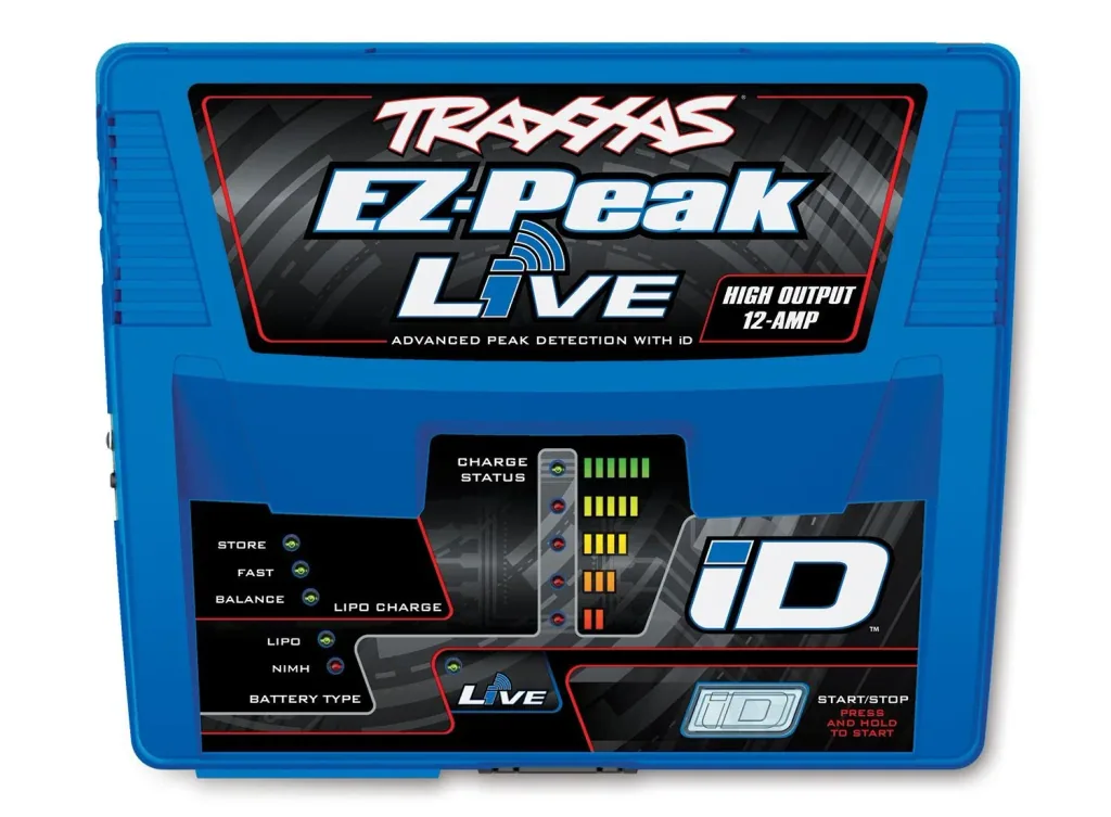 EZ-Peak Live up to 12-Amp NiMH/LiPo up to 4S, fast charger TRAXXAS EU version (with iD battery detection)