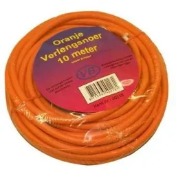 Vekto extension cord 10 meter long cable orange 2500 watts