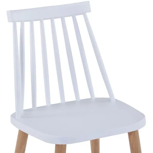 Dining room chairs 2-seater plastic white