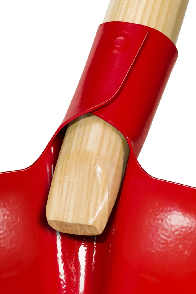 RUHR-BRILLANT, Holstein sand shovel, size 2, 3/4 raised, hardened, red powder-coated, long ash handle 130 cm
