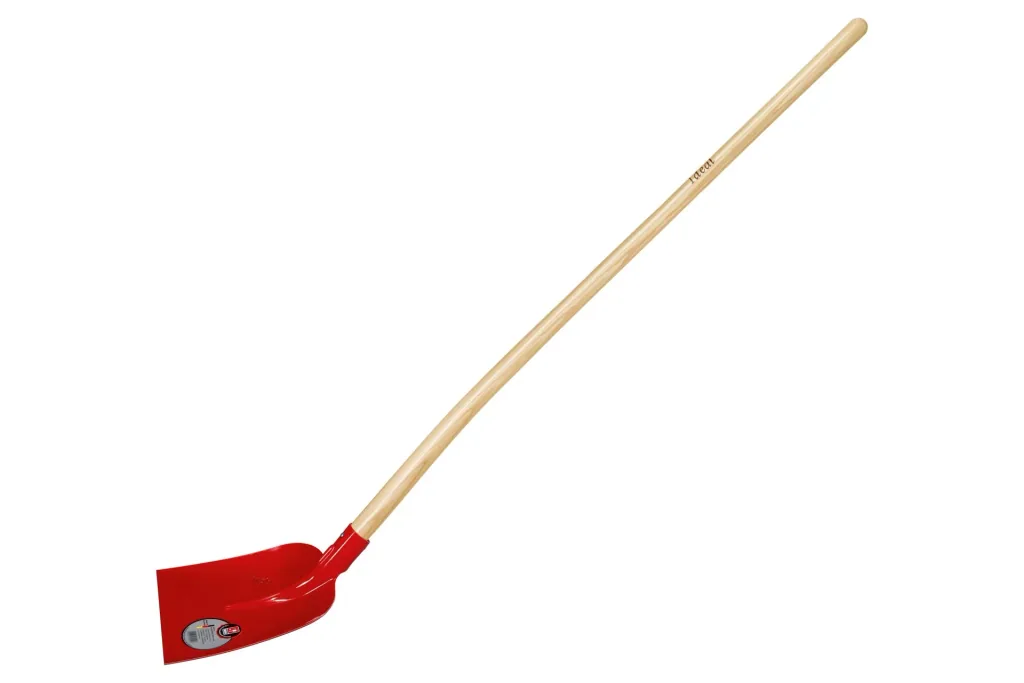 RUHR-BRILLANT, Holstein sand shovel, size 2, 3/4 raised, hardened, red powder-coated, long ash handle 130 cm