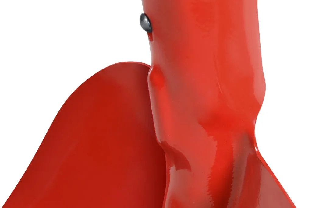 RUHR-BRILLANT, Holstein sand shovel, size 2, 3/4 raised, hardened, red powder-coated, long ash handle 130 cm