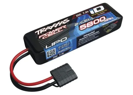 LiPo battery pack, 5800 mAh 7.4 V, 2-cell 25C with iD connector