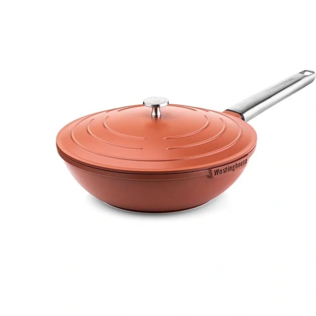 Performance Series Pots and Pans - Frying Pan 24 cm + Wok Pan 28 cm - Orange
