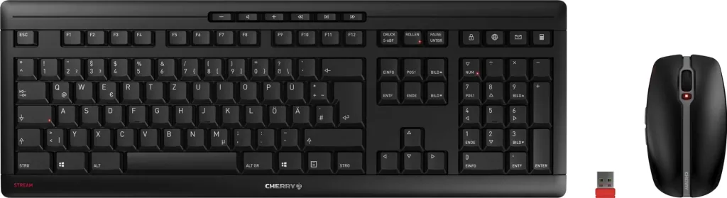 Wireless keyboard and mouse set STREAM DESKTOP black